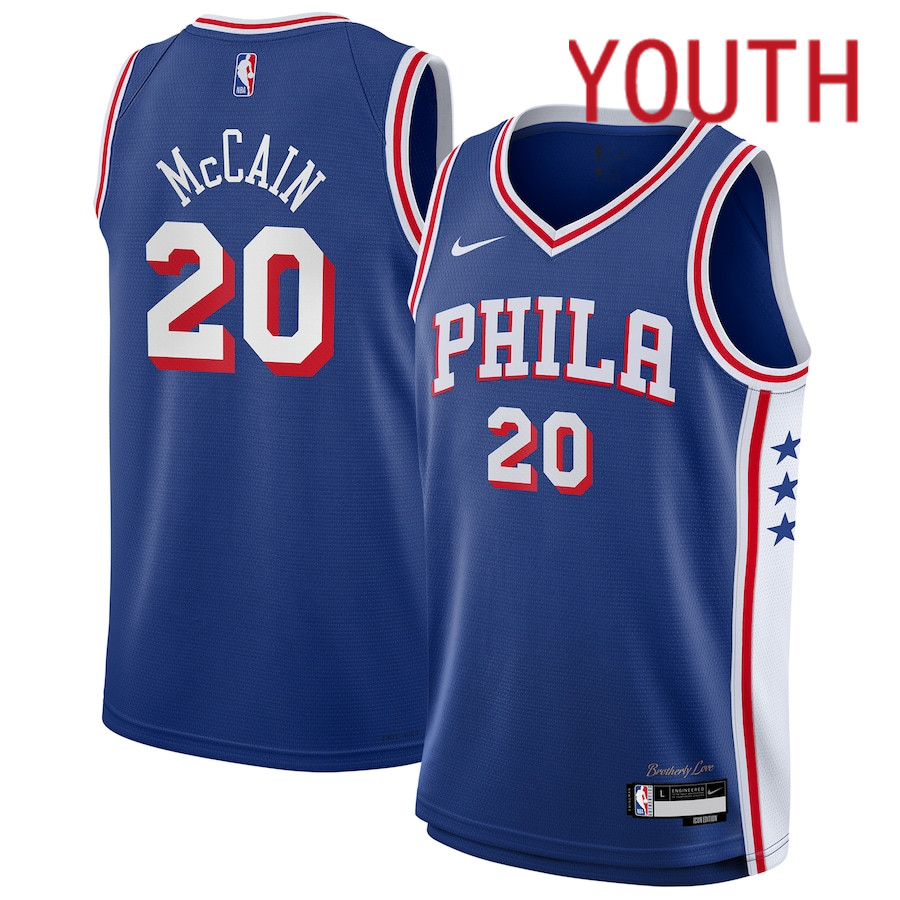 Youth Philadelphia 76ers #20 Jared McCain Nike Royal Swingman NBA Jersey->youth nba jersey->Youth Jersey